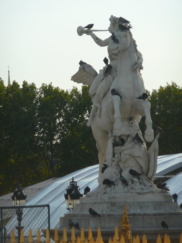 Statues and Birds