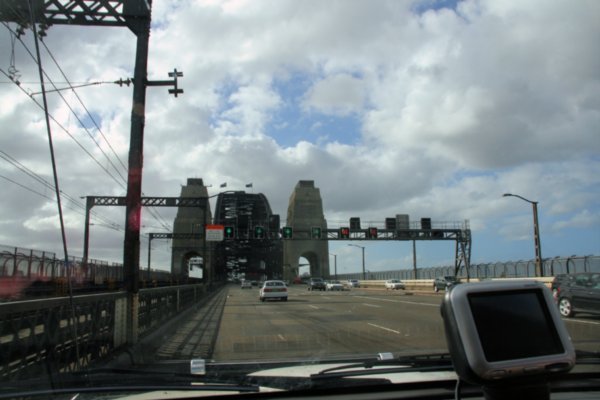 Going over Sydney Harbour Bridge