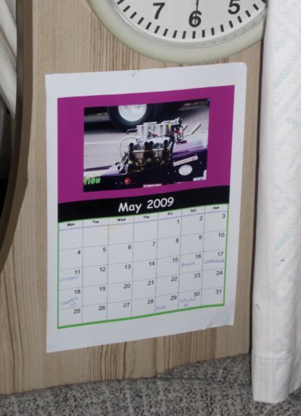 We're using the calendar Lisa
