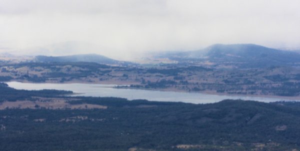 Moogerah Dam from the mountain side