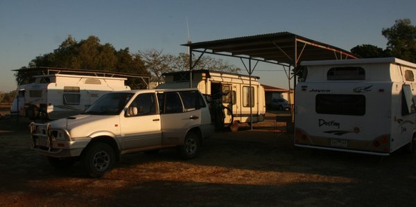 Parked up at Burke & Wills Roadhouse