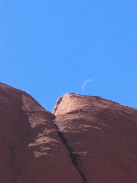 Moon over Uluru