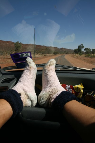 Hot and tired feet on the way home