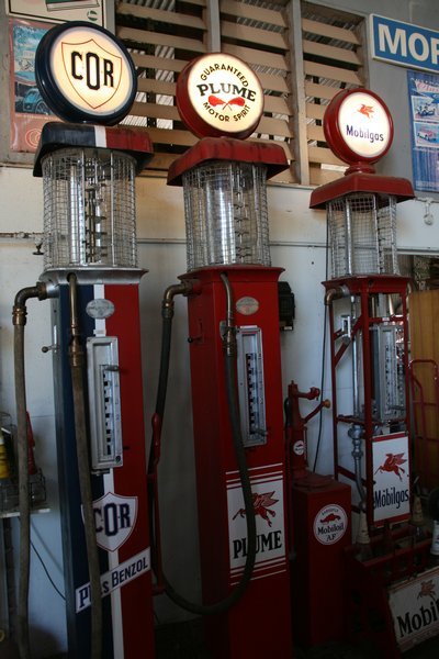 Beautiful and original - the old fuel pumps