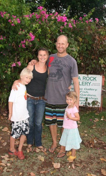 Lachy, Belinda, Nige and Zali before we left the Zebra Rock Gallery