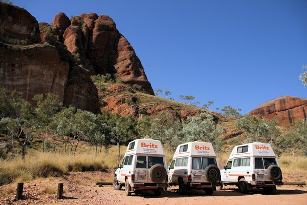 Britz parking only at the Bungle Bungles