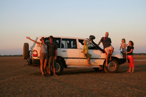 On the mud flats in the cruiser