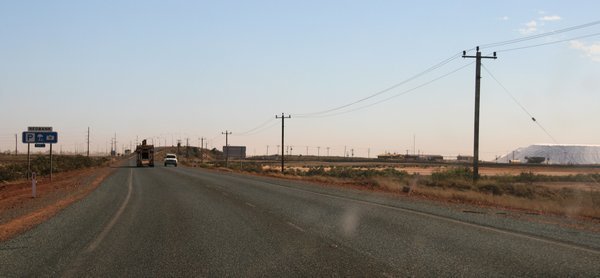 Driving into the 'boys' town of Port Hedland, way too industrious for ladies!