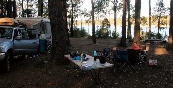 The camp spot at Lake Brockman before the invasion!