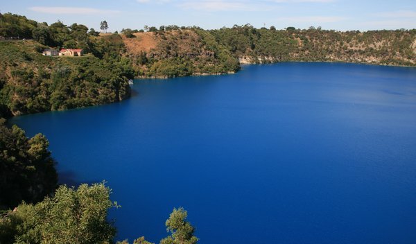 Looking over the Blue Lake at Mount Gambier