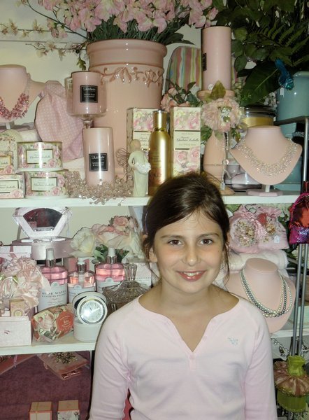 Charlotte Isabella with the range of products named after her!
