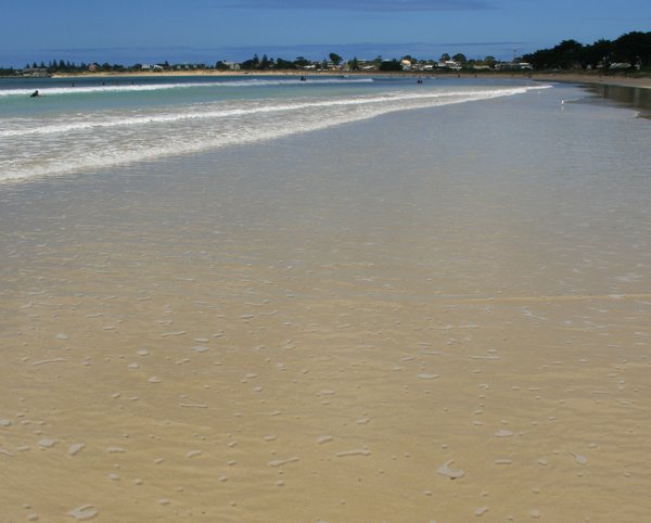 Deserted beach at Apollo Bay