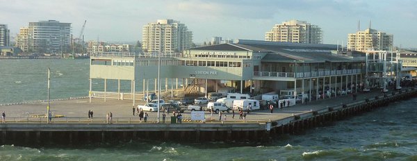 Station Pier, where you queue to get on the Spirit of Tasmania in Melbourne