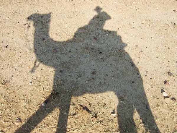 Steve and his shadow, Thar Desert