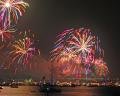mini-Fireworks over bridge and opera house
