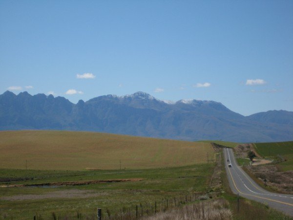 snow on the overberg mountains