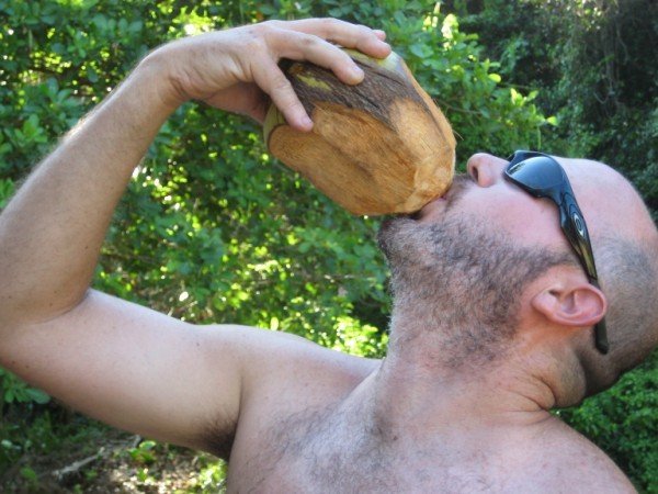 How to drink a coconut