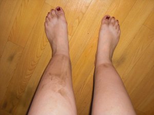 My dirty legs after coming home