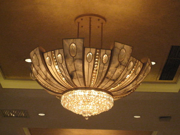 Chandelier in our new hotel