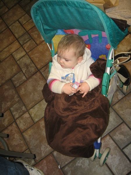 Baby in her stroller