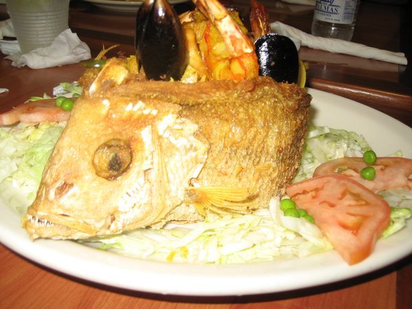 Deep-fried red snapper
