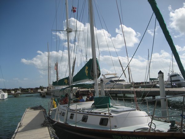 The 50-foot sail boat