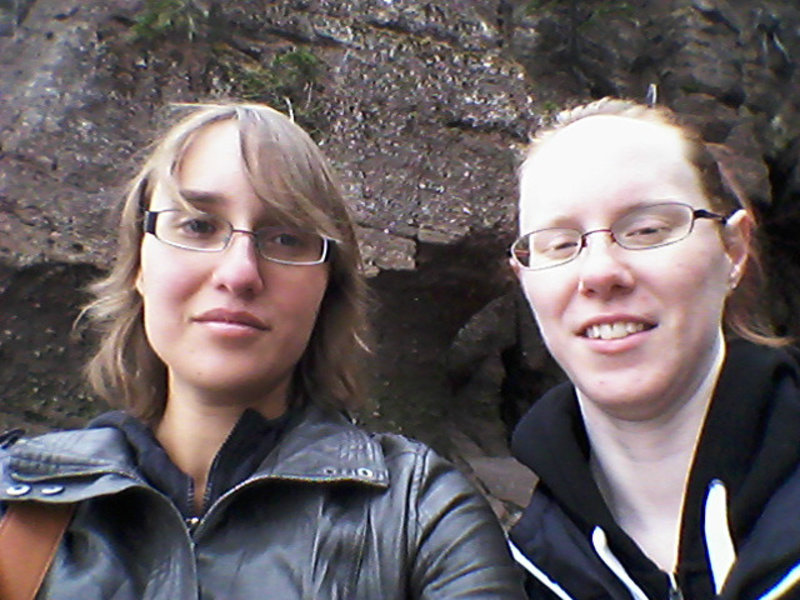 My sister and I at the Hopewell Rocks