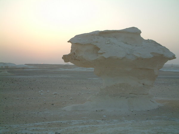 White desert stones