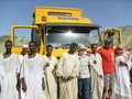 Locals by truck in Sudan