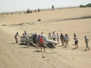 Helping locals out of sand!