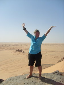 Me on top of a mountain by pyramids - Sudan