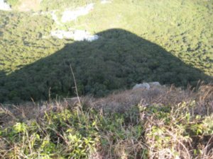 The shadow of the peak