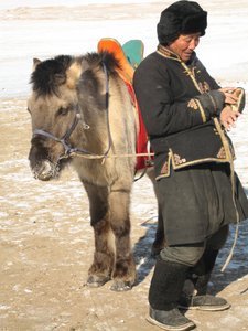 the nomad horse guide and his horse