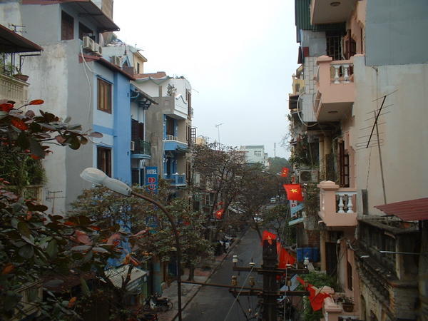 Abandoned street on Tet, the day of.