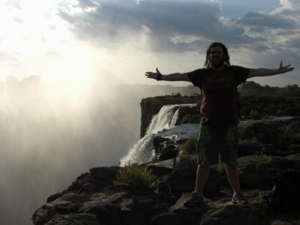 Mark on top of Victoria Falls