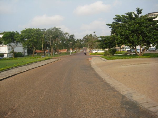 road on campus