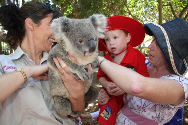 The children meet Aussie animals