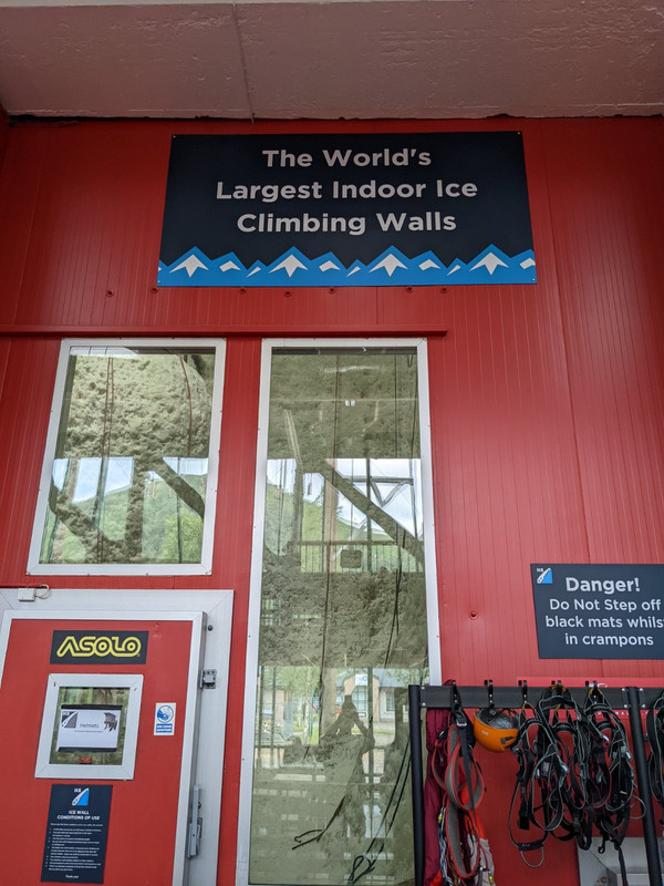 the worlds largest indoor ice climbing wall