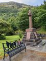 war memorial and benches in kinlochleven near our B&B