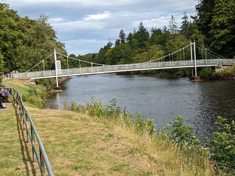 One of the several bridges we now cross on the River Ness