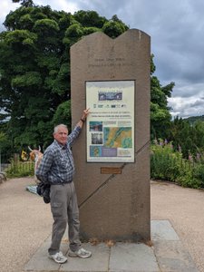 At the new end marker for the Great Glen Way