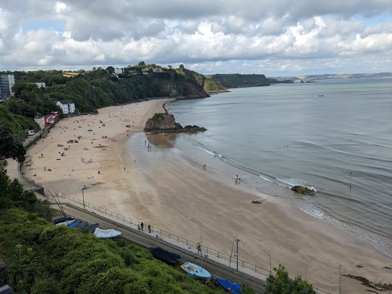 Harbor and beach in Tenby