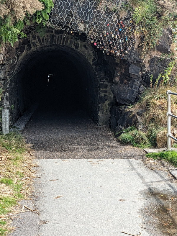One of the three tunnels