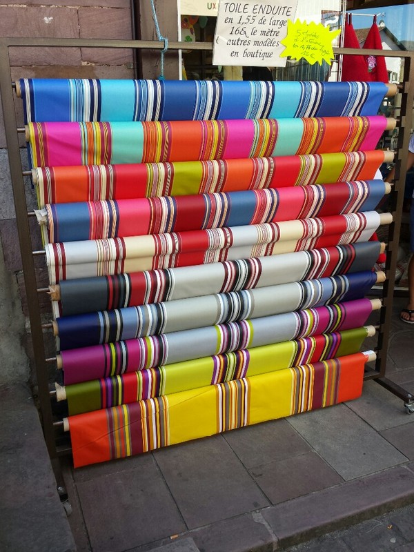 Displays of Basque fabric