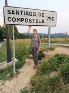 Camino sign leaving Roncesvalles