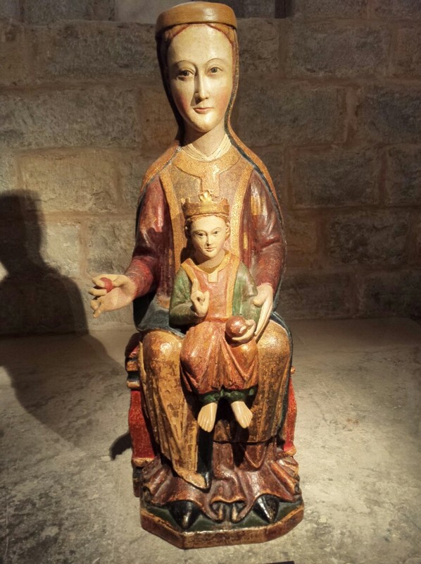 Early sculpture of Madonna and Child
