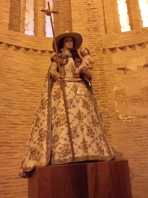 The Virgen as a pilgrim statue