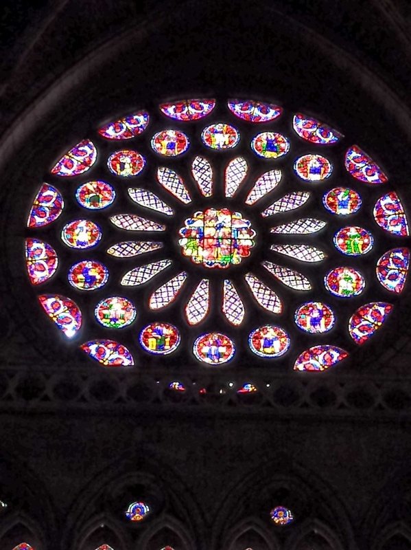 One of four rose windows. Leon Cathedral