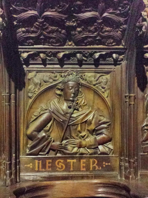 One of many seats in the choir, Leon Cathedral