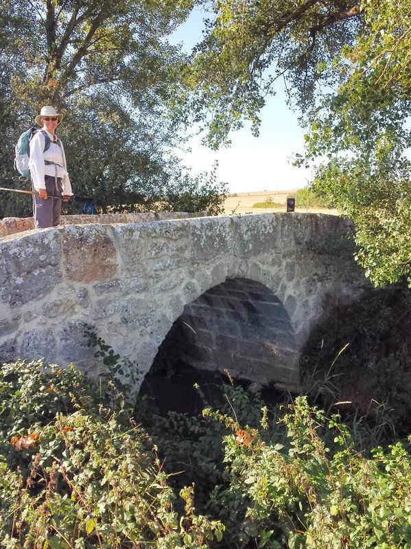Old stone bridge built by San Juan de Ortega